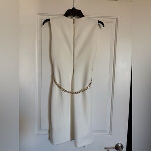 Tommy Hilfiger White Dress with Gold Chain Detail